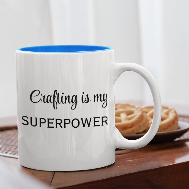 Name || Craft Quote Aqua 11oz Two-Tone Coffee Mug (Creator Uploaded)