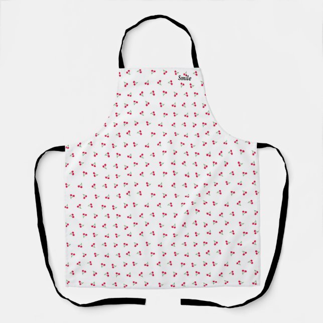 Name Custom Cherry (White) Apron (Front)