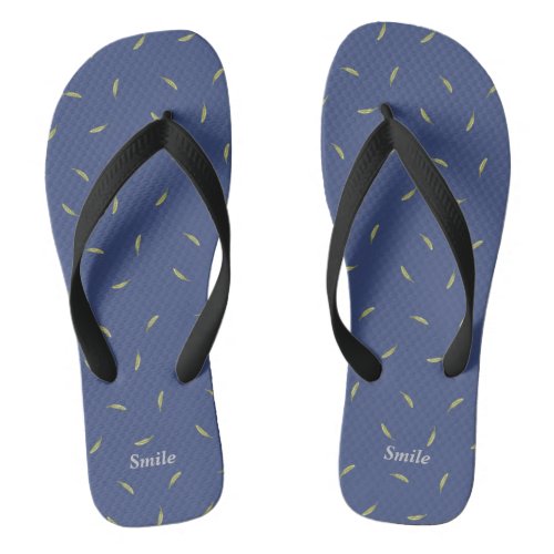 Name Custom Feather Blue Beach Sandal