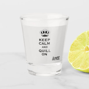 Name, Custom Keep Calm Cute 1.5oz Shot glass