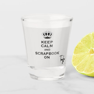 Name, Custom Keep Calm Cute 1.5oz Shot glass