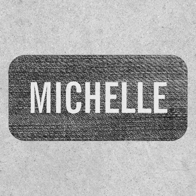 Name Custom Monogram Denim Black Patch (Front)