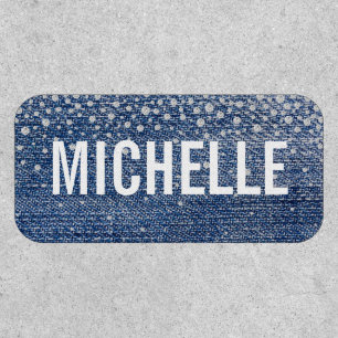 Name Custom Monogram Denim Diamond Patch