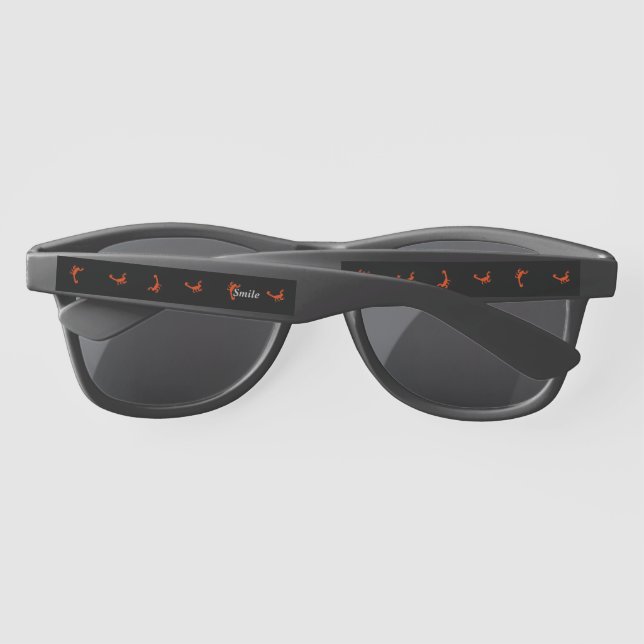 Name Customization Scorsese Black Sunglasses (Back)