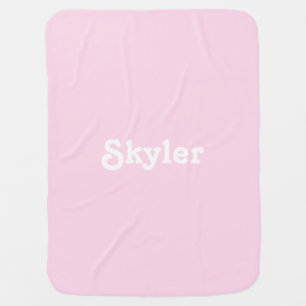 "name" customize name - baby blanket light pink