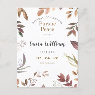 Name Customized 2022 JW Convention Baptism Postcard