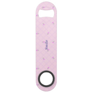 Name Customized Field Rose Check Pink Speed Plug O Bar Key