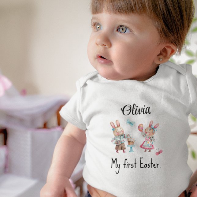 Name, Cute My 1st Easter Newborn-Toddler Baby Bodysuit (Creator Uploaded)