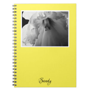 Name Daffodil Black and White Photography Notebook