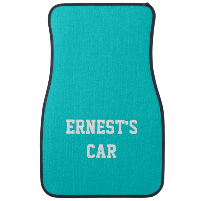 Name Dark Turquoise Best Complementary Color Car Floor Mat (Front)