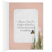 Name Day-butterfly on puff flower (Inside (Right))