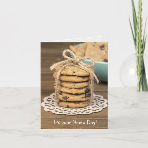 Name Day Chocolate Chip Cookies Card