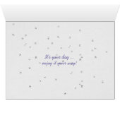 Name Day pansy tea cup on fur Cards (Inside Horizontal (Bottom))