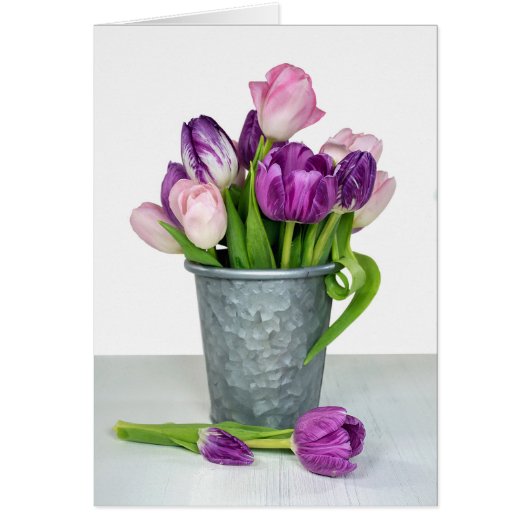 Name Day-pink and purple tulip bunch (Front)