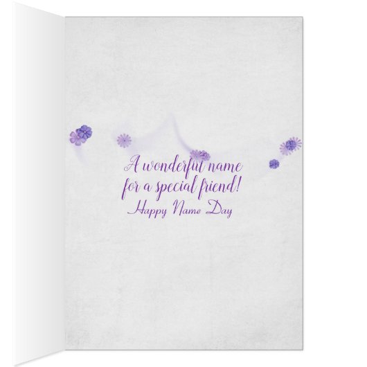 Name Day-pink and purple tulip bunch (Inside (Right))