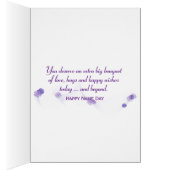 Name Day purple tulip bouquet on white (Inside (Right))