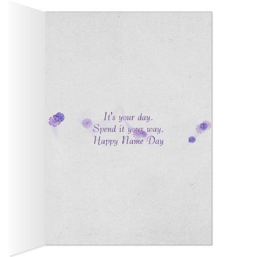 Name Day purple tulips and wine (Inside (Right))