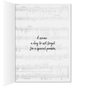 Name Day red rose on piano keyboard with name (Inside (Right))