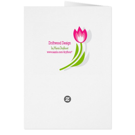 Name Day-teddy bear with tulips (Back)