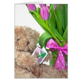Name Day-teddy bear with tulips (Front)