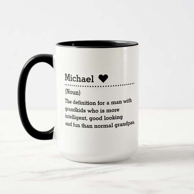 Name Definition Gift Personalized Coffee Customize Mug (Left)