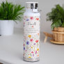 Name Definition with Colorful Wildflower Pattern Water Bottle