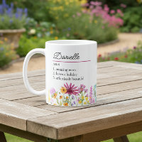 Name Definition with Feminine Wildflower Border