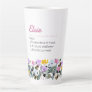 Name Definition with Simple Wildflower Border Latte Mug