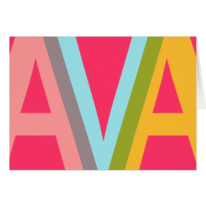 Name Design   AVA Greeting Cards