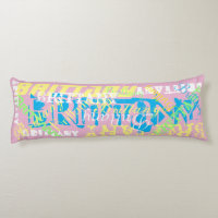 Name Design Body Pillow Soft Double Sided Pastels