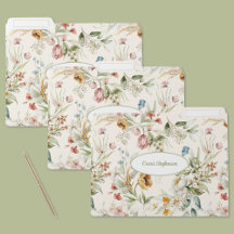 Name, Elegant Colorful Watercolor Floral