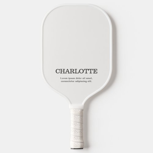 Name Elegant Minimal White Pickleball Paddle
