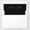 Name Envelope Liner Modern Sleek Black White