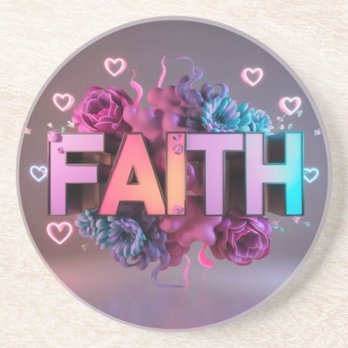 name Faith collage Coaster