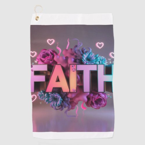 name Faith collage Golf Towel