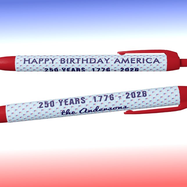 Name Family Personal Business USA Flags Ink Pen (Creator Uploaded)