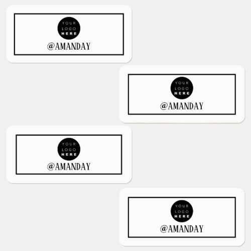 Name Fashion Online Shop Logo Black White  Labels