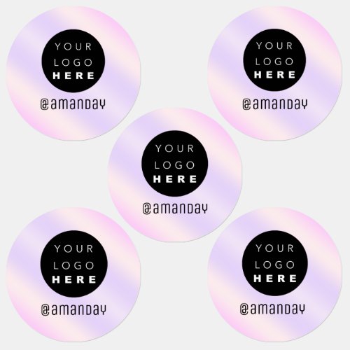 Name Fashion Shop Custom Logo Purple Labels