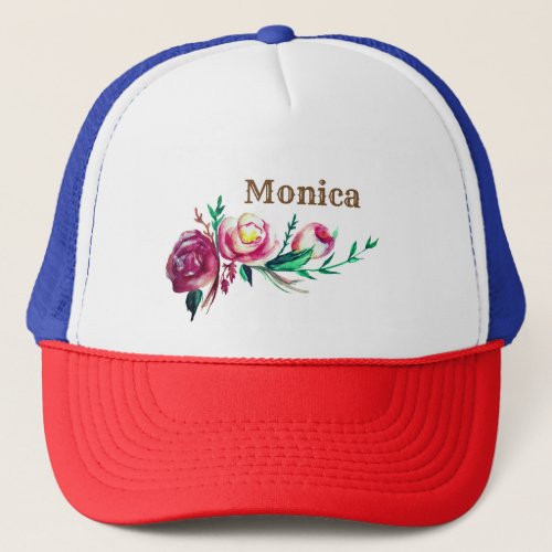 Name Flowers Trucker Hat