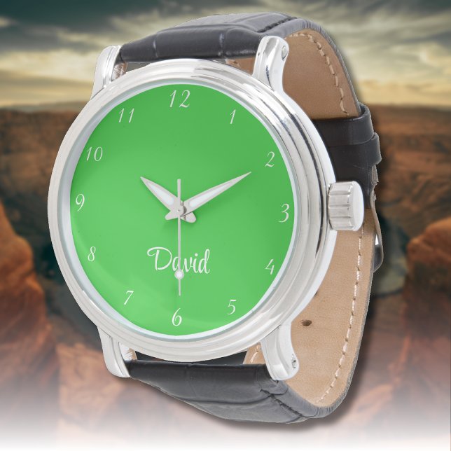 Name Girl Boy Women Men | Lime Green Elegant  Watch (Creator Uploaded)