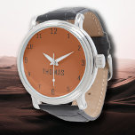 Name Girl Boy Women Men | Mahogany Elegant Watch<br><div class="desc">Personalized Name Girl Boy Women Men | Mahogany Elegant Modern Watch | Classic | Elegant | Trendy | Stylish | Gift. You can choose to add your name, the name of a loved one, or a special message. Whether it's a heartfelt gift for someone dear to you or a personal...</div>