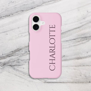 Name Girly Pink Elegant Vintage iPhone 17 Case