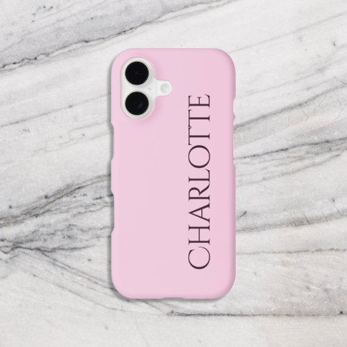 Name Girly Pink Elegant Vintage iPhone 17 Case