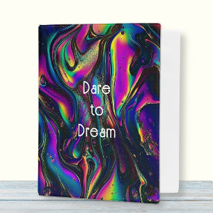 Name Graduation Bold Iridescent Abstract Galactic Mini Binder