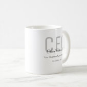 Name Gray Black CEO  Coffee Mug (Front Right)
