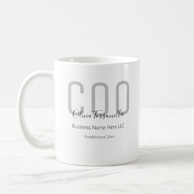 Name Gray Black COO Coffee Mug (Left)
