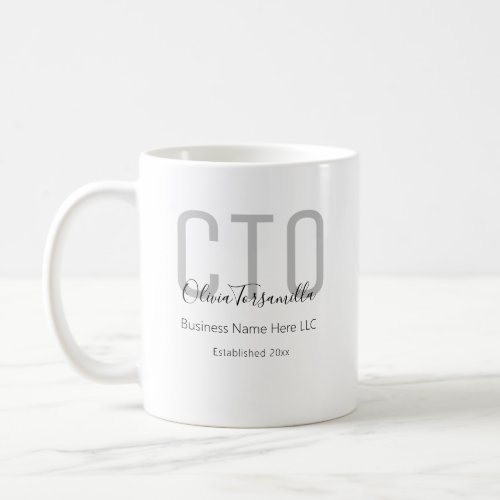 Name Gray Black CTO Coffee Mug