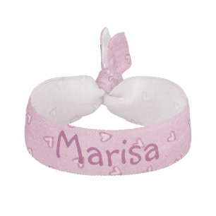 Name Heart Hair Tie