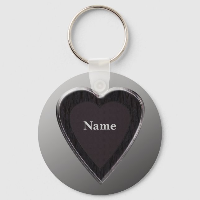 Name Heart Keychain - Template (Front)