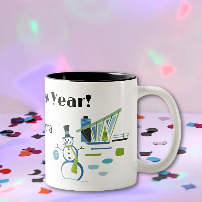 Name, HNY Happy New Year 11oz Retro Two-Tone Coffee Mug (Creator Uploaded)